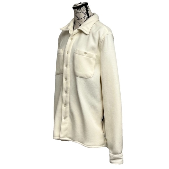Onia Men’s Beige Polar Fleece Overshirt Shacket Size M – Quiet Luxury Old Money - Picture 3 of 11